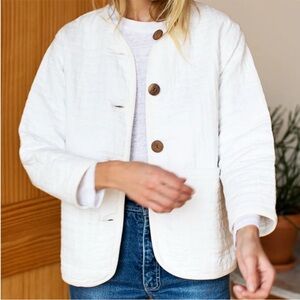 Emerson Fry INDIA QUILTED JACKET - CLOUD WHITE ORGANIC
